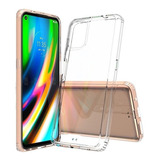 Funda Protector Uso Rudo Transparente Moto G9 Plus + Mica Gl