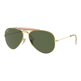 Ray Ban Rb3029 L2112 Outdoorsman Ii Negro G-15 Dorado Gota