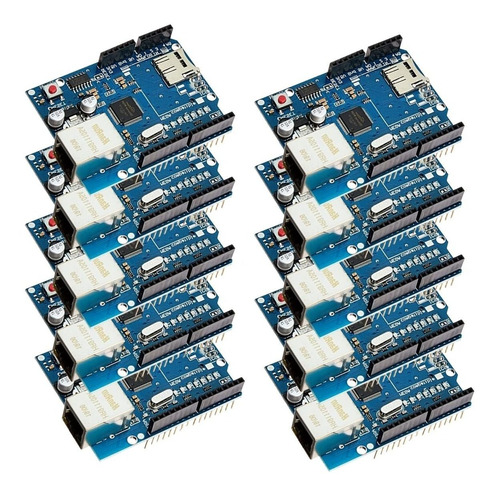 Ethernet Shield W5100 Arduino Com Slot Sd Card - 10 Peças