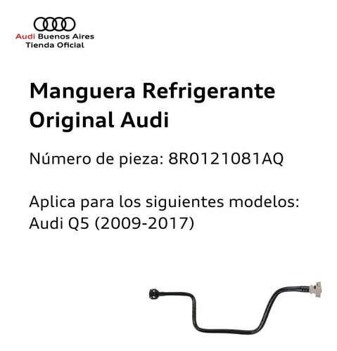 Manguera De Radiador Audi Q5 2009 Al 2017 Foto 2