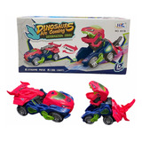Auto Transformers Dinosaurio Con Luces Y Sonido