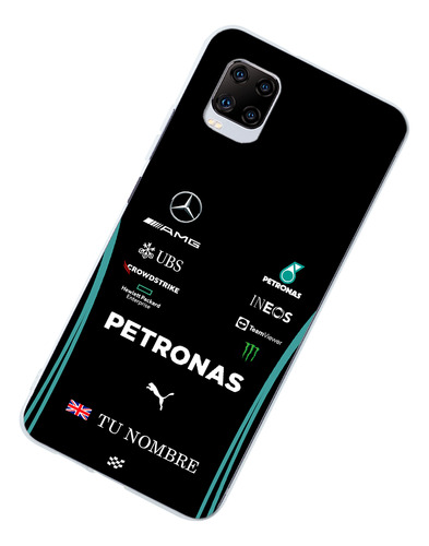 Funda Para Zte Mercedes Petronas F1 Con Tu Nombre