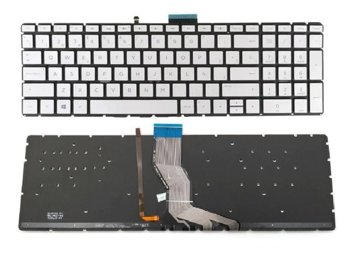 Teclado Hp 15-dy 15-dq 15m-dr Iluminado Gris Plata