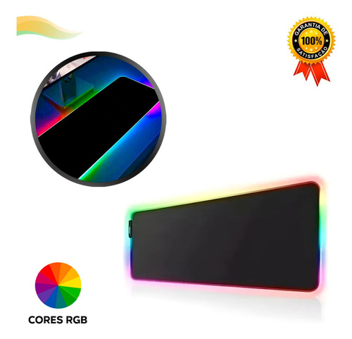 Mouse Pad Gamer Rgb Para Teclado E Mouse Antiderrapante