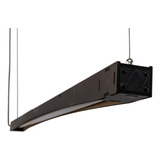 Liston Colgante Lineal De Madera Nordico 120cm Con Tubo Led