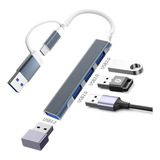 Adaptador Multipuerto Hub Delgado De 4 Puertos Usb 3.0