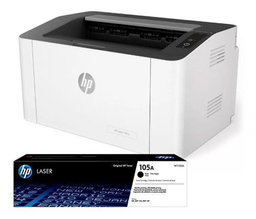 Hp Laserjet M107w (4zb78a) Wi-fi + Toner Hp 105a (w1105a) N