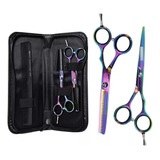 Kit Style.cut Tijera Cobalto Corte 5.5 + Pulir 5.5 Colores