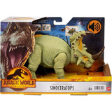 Jurassic World Figura Roar Strikes Sinoceratop Hdx43 Mattel