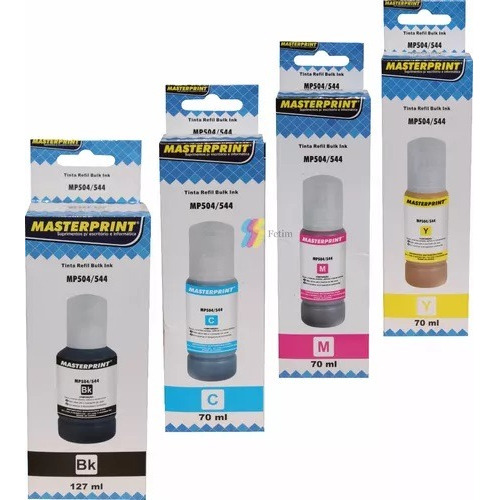 4 Refis Tinta Para Uso Epson L3250 L3150 L3210 L3110 T544