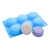 Forma De Silicone 6 Cav P/sabonetes/bolos/geléias Girassol