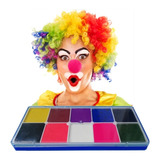 Maquillaje Para Payaso (paleta De Colores) 1 Pieza