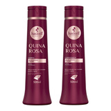 Kit Quina Rosa Shampoo Condicionador 500ml Restaura Haskell 