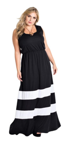 Vestido Feminino Longo Plus Size Lançamento Pronta Entrega