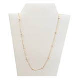 Cadena Chocker Collar Bolitas En Baño De Oro 18k  - 40 Cm