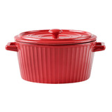 Fuente De Cerámica Para Horno Cacerola Olla Roja Simplit