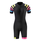 Traje De Triatlón Para Mujer Manga Corta Conjunto De Mtb