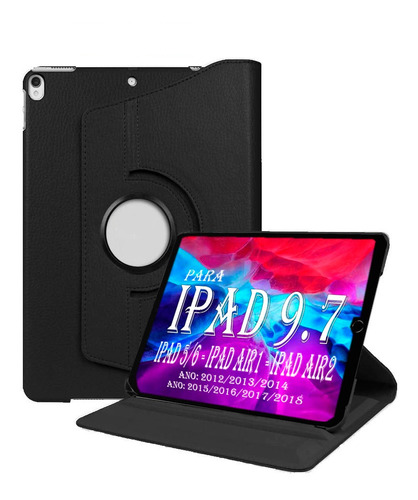 Capinha Para iPad 5/6 Air Air2 New 9.7 Pol Black Menor Preço