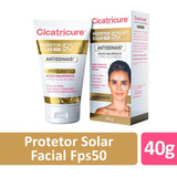 Cicatricure Protetor Solar Facial Fps50 + Acido Hialurônico