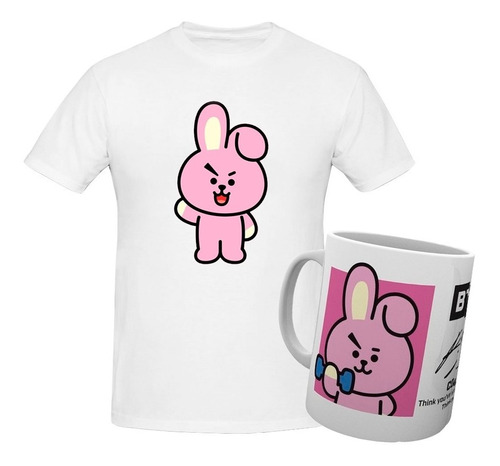 Paquete Playera Y Taza Bts Bt21 Cooky