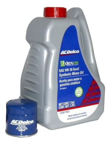 Kit Cambio Aceite C/5w-30 Acdelco: Beat 1.2l Spark 1.2l.