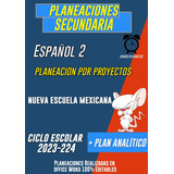 Planeación Español 2 Por Proyectos Secundaria