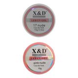 Kit 2 Gel Para Unhas Xed X&d 15g Nude 17 + Pink Nude