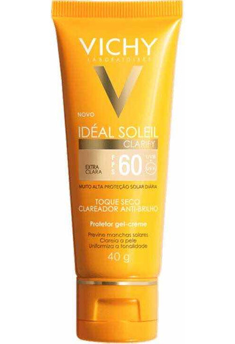 Protetor Solar Vichy Idéal Soleil Fps 60 Clara 40g