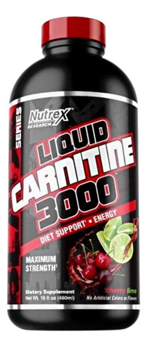 Nutrex Liquid Carnitine 16 Serv 480 Ml Sabor Cherry Lime