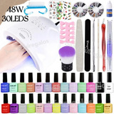 Kit Inicial X22 Completo Cabina Uñas Nail Art Decor Semiper