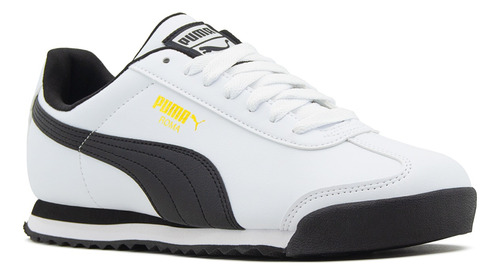 Tenis Puma Para Hombre Roma Basic Classic Blanco/negro