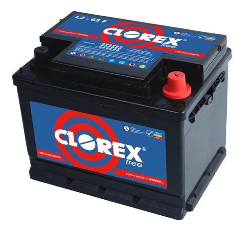 Bateria Auto 12x65 Libre Mantenimiento Potencia 12v Clorex *