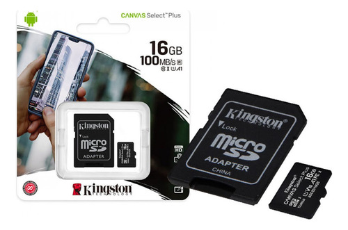 Cartao De Memoria 16gb Canvas Select Plus Classe 10 Kingston