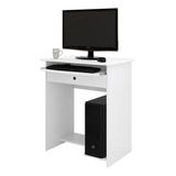 Escrivaninha Gamer Ej Móveis Mesa De Computador Prática Com Gaveta Mdp De 650mm X 795mm X 450mm Branco