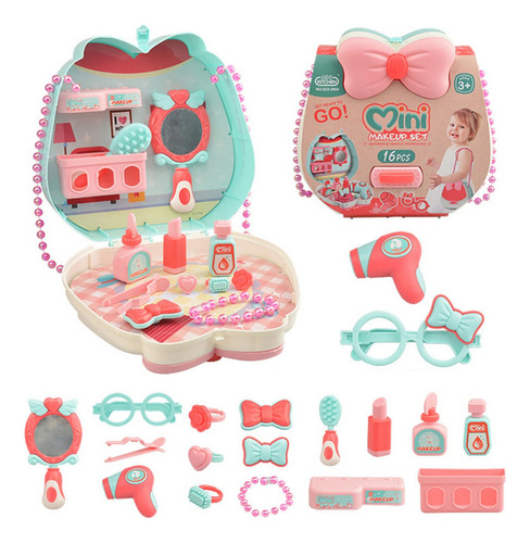 Set De Maquillaje De Juguete Para Niña Morral Con Accesorios