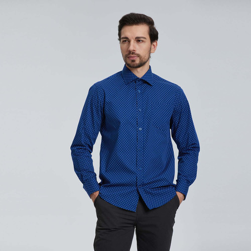 Camisa Hombre Premium Celeste Fashion's Park