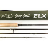 Caña De Pesca Con Mosca Grey Gull Elx #7 - 4 Tramos - 9ft.