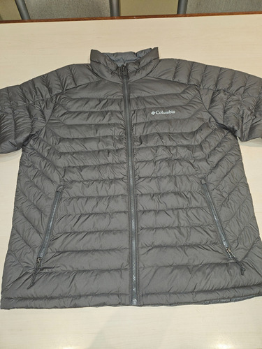 Campera Columbia Powder Lite Hombre Talle Xl Gris