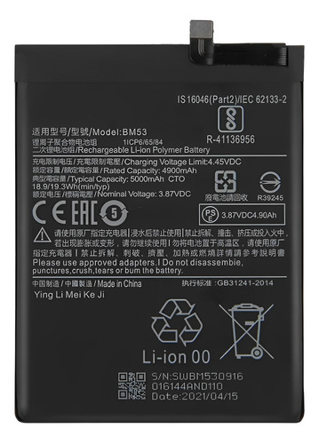 Batería Para Xiaomi Mi 10t Mi 10t Pro Bm53