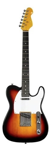 Guitarra Elétrica Phx Vega Tl-1 De  Amieiro Marrom Verniz Brilhante Com Diapasão De Pau-rosa