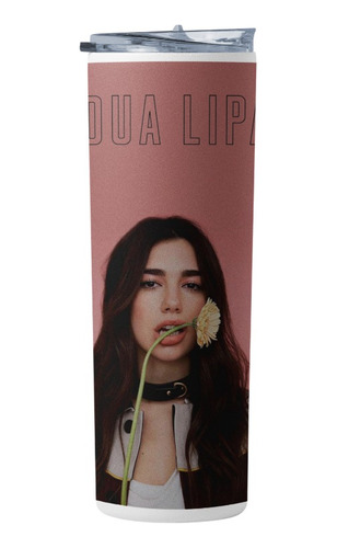 [ Termo Skinny Tumbler 20 Oz ] Dua Lipa Flor 