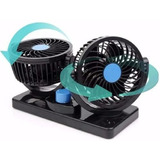 Ventilador 360º Auto Camioneta 24v Doble Con Base Camion