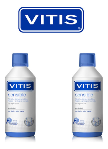 Enjuague Vitis Sensible 500 Ml Pack X2 Unidades