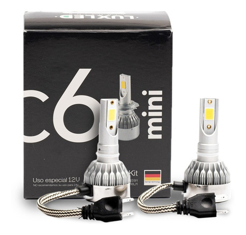 Kit X2 Cree Led C6 Mini H1 H3 H7 H11 H16 20.000lum X Lampara