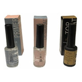 Kit Top Coat Gold 9g Primer 10ml Desidrat 9ml Vólia