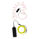 2 Piezas Led El Cable De Cuerda De Tubo Flexible Neon Green