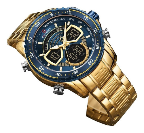 Reloj Naviforce Hombre Sumergible Doble Hora + Envio Gratis