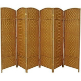 Biombo Divisor Recamara Sala 6 Panel Oriental Msi