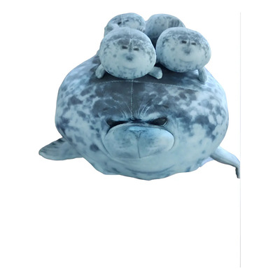 Foca Guatona Peluche  38 Cm Con 4 Bebés Focas Original | Meses sin interés