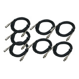 7 Cables Para Microfono Xlr O Canon 6m Calidad De Estudio